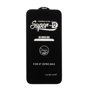 محافظ صفحه نمایش شیشه ای Apple iPhone 15 Pro Max - Full Cover Super D Mietubl - ESD - مشکی (بدون پک) - NTC ORG