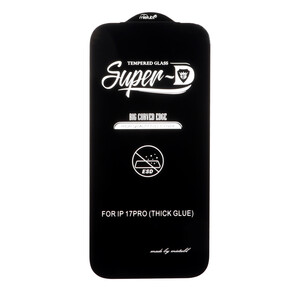 محافظ صفحه نمایش شیشه ای Apple iPhone 17 Pro - Full Cover Super D Mietubl - ESD - مشکی (بدون پک) - NTC ORG