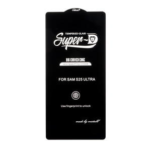 محافظ صفحه نمایش شیشه ای Samsung Galaxy S25 Ultra - Full Cover Super D Mietubl - ESD - مشکی (بدون پک) - NTC ORG