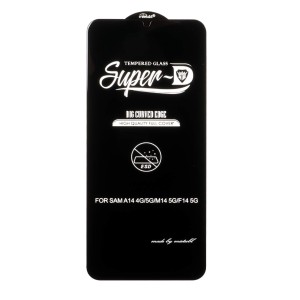 محافظ صفحه نمایش شیشه ای Samsung A14 / M14 / F14 / A22 5G - Full Cover Super D Mietubl - ESD - مشکی (بدون پک) - NTC ORG
