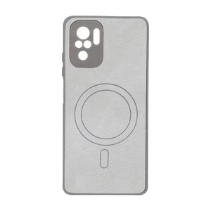 قاب پارچه ای طرح مگ سیف محافظ لنزدار Xiaomi Redmi Note 10 4G / Redmi Note 10S / Poco M5S - طوسی
