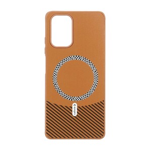 قاب Spigen طرح مگ سیف هاشور دار Xiaomi Redmi Note 10 4G / Redmi Note 10S / Poco M5S - قهوه ای