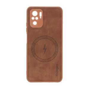 قاب Spigen جیر طرح مگ سیف محافظ لنزدار Xiaomi Redmi Note 10 4G / Redmi Note 10S / Poco M5S - قهوه ای