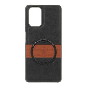قاب طرح چرم Santa Barbara مگ سیف فلزی Xiaomi Redmi Note 10 4G / Redmi Note 10S / Poco M5S - مشکی
