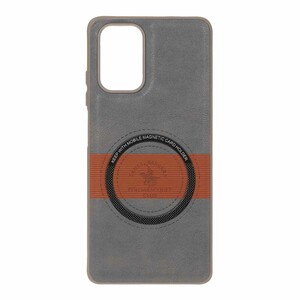 قاب طرح چرم Santa Barbara مگ سیف فلزی Xiaomi Redmi Note 10 4G / Redmi Note 10S / Poco M5S - خاکستری