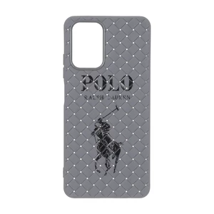 قاب حصیری طرح Polo دور لنز براق Xiaomi Redmi Note 10 4G / Redmi Note 10S / Poco M5S - خاکستری