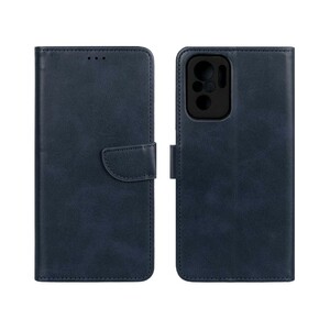 کیف چرمی موبایل مگنتی محافظ لنزدار Xiaomi Redmi Note 10 4G / Redmi Note 10S / Poco M5S - سرمه ای