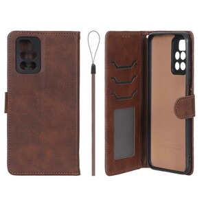 کیف موبایل مگنتی درجه یک داخل خز MNC Plus مدل Xiaomi Redmi 10 / Redmi 10 Prime - قهوه ای