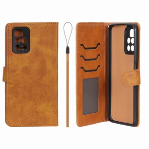 کیف موبایل مگنتی درجه یک داخل خز MNC Plus مدل Xiaomi Redmi 10 / Redmi 10 Prime - عسلی