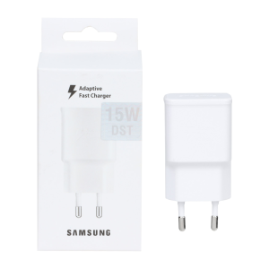 شارژر دیواری فست تک پورت SAMSUNG مدل 15W - سفید - DST (گارانتی شش ماهه) - درجه یک