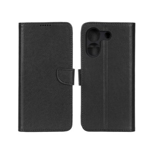 کیف چرمی موبایل مگنتی محافظ لنزدار KRF مدل Xiaomi Poco M7 Pro 5G - مشکی