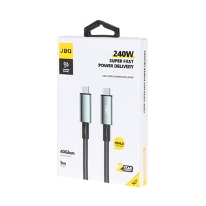 کابل شارژ سوپر فست JBQ Type-C to Type-C مدل PCA-24 240W - مشکی (گارانتی یکساله رصاصی)