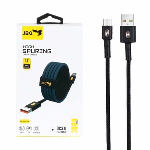 کابل شارژ 3 متری فست اندروید JBQ مدل CA-111 - مشکی (گارانتی یکساله رصاصی)