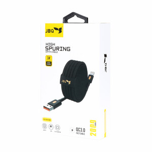 کابل شارژ 2 متری فست آیفون JBQ مدل USB-111 - مشکی (گارانتی یکساله رصاصی)