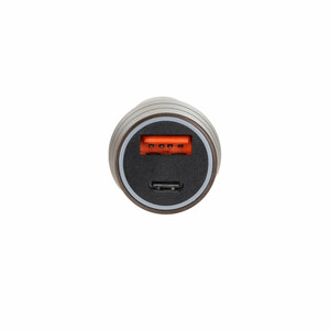 شارژر فندکی PD و فست دو پورت JBQ مدل C458534 48W به همراه کابل شارژ Type-C To Lightning - قهوه ای (گارانتی یکساله رصاصی)
