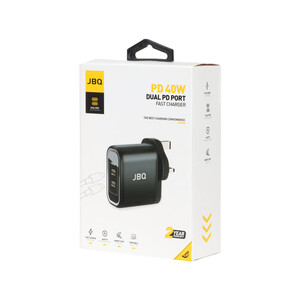شارژر دیواری فست و PD دو پورت JBQ مدلSmart Chip+ HC-740 40W - سفید (گارانتی یکساله رصاصی)