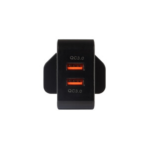 شارژر دیواری فست دو پورت JBQ مدل HC-12F2 30W همراه با کابل Type-C - مشکی (گارانتی یکساله رصاصی)