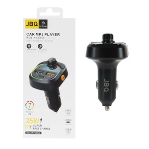 پخش کننده بلوتوث FM خودرو JBQ مدل CC-PM4 - مشکی (گارانتی یکساله رصاصی)