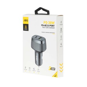 شارژر فندکی فست و PD دو پورت JBQ مدل CC-7382 38W - مشکی (گارانتی یکساله رصاصی)