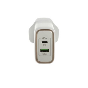 شارژر دیواری فست و PD دو پورت JBQ مدل HC-745 45W - سفید (گارانتی یکساله رصاصی)