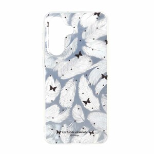 قاب اطلسی دور ژله ای طرح پر Samsung Galaxy A37 - کد 47
