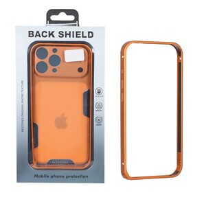 کاور تبدیل پشت گوشی بامپردار Apple iPhone 16 Pro Max به Apple iPhone 17 Pro Max - نارنجی (پک دار)