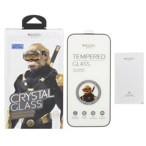 محافظ صفحه نمایش شیشه ای اورجینال Crystal Glass Yesido مدل Apple iPhone 17 (پک دار)