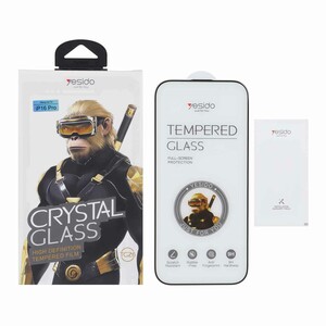محافظ صفحه نمایش شیشه ای اورجینال Crystal Glass Yesido مدل Apple iPhone 17 / iPhone 16 Pro (پک دار)