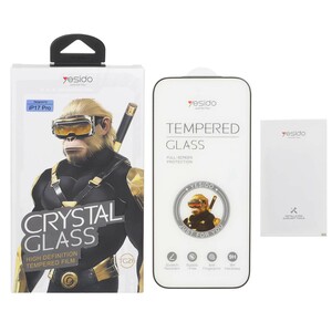 محافظ صفحه نمایش شیشه ای اورجینال Crystal Glass Yesido مدل Apple iPhone 17 Pro (پک دار)