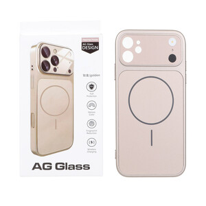 قاب اورجینال AG Glass محافظ لنز برجسته شیشه ای Magsafe مدل Apple iPhone 11 - رزگلد