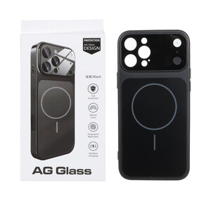قاب اورجینال AG Glass محافظ لنز برجسته شیشه ای Magsafe مدل Apple iPhone 13 Pro - مشکی
