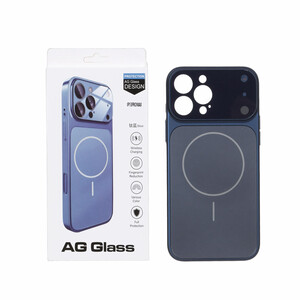 قاب اورجینال AG Glass محافظ لنز برجسته شیشه ای Magsafe مدل Apple iPhone 13 Pro Max - سرمه ای
