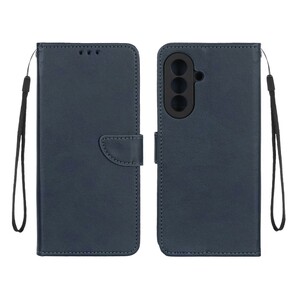 کیف چرمی موبایل مگنتی محافظ لنزدار Samsung Galaxy A57 - سرمه ای