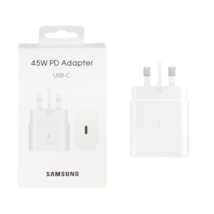 شارژر دیواری سه پین PD و فست تک پورت SAMSUNG Type-C مدل 45W - سفید - DST (گارانتی شش ماهه) - درجه یک