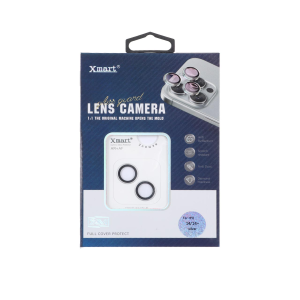 محافظ لنز رینگی اورجینال XMART شابلون دار Apple iPhone 15 / iPhone 15 Plus / iPhone 14 / iPhone 14 Plus - نقره ای (پک دار)