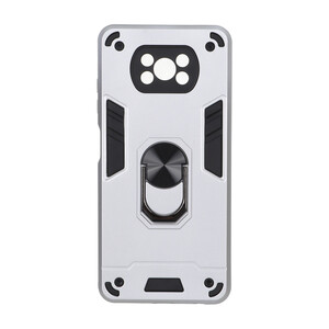 قاب بتمن هولدر لیزری Xiaomi Poco X3 / Poco X3 Pro / Poco X3 NFC - نقره ای