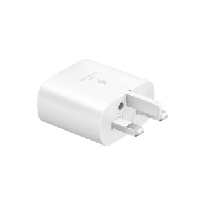شارژر دیواری سه پین فست و PD تک پورت SAMSUNG Type-C مدل CH 25W - سفید - DST ( شش ماهه شرکتی)