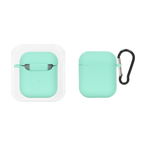 کاور ایرپاد سیلیکونی اورجینال Apple Airpods 1 / 2 - سبزآبی کد 3