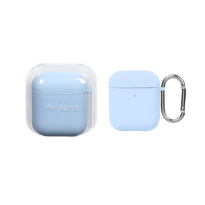 کاور ایرپاد سیلیکونی اورجینال Apple Airpods 1 / 2 - آبی کد 3