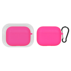 کاور ایرپاد سیلیکونی اورجینال Apple Airpods Pro 3 - صورتی فانتزی (پک دار)