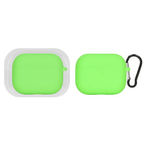 کاور ایرپاد سیلیکونی اورجینال Apple Airpods Pro 3 - سبز فسفری (پک دار)