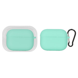 کاور ایرپاد سیلیکونی اورجینال Apple Airpods Pro 3 - سبزآبی (پک دار)