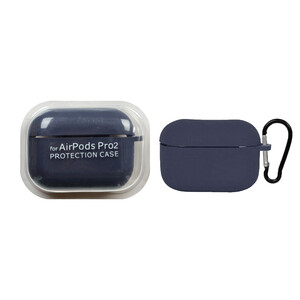 کاور ایرپاد سیلیکونی اورجینال Apple Airpods Pro 2 - سرمه ای کد 4