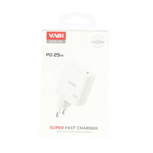 شارژر دیواری فست و PD تک پورت VABI مدل H52 25W - سفید (کارکرده)