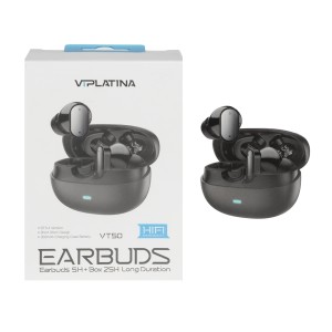 ایرفون بی سیم VIPLATINA مدل VT50 - مشکی (گارانتی 18 ماه تعویض نیکان همراه)