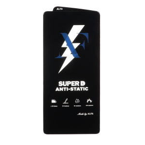 محافظ صفحه نمایش شیشه ای Super D Anti Static ALFA مدل Xiaomi Redmi Note 13 Pro 4G / Note 14S / Poco M6 Pro 4G (بدون پک)