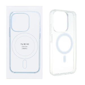قاب شفاف Xiaomi Redmi 15C / Poco C85 با قابلیت شارژ NTC - MagSafe (پک دار)