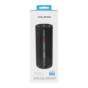 اسپیکر بی سیم بلوتوثی 20 وات VIPLATINA مدل VSW06 RGB با درگاه رم و USB - رنگ مشکی (گارانتی 18 ماه تعویض نیکان همراه)