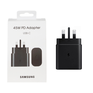 شارژر دیواری سه پین PD و فست تک پورت SAMSUNG Type-C مدل 45W - مشکی - DST (گارانتی شش ماهه) - درجه یک