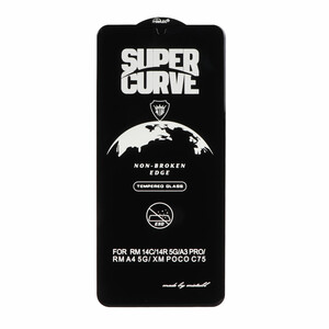 محافظ صفحه نمایش شیشه ای Full Cover ESD SUPER CURVE Mietubl مدل NTC - Xiaomi Redmi 14C / Poco C75  / Poco C71 / Redmi A5 / Redmi A3 Pro / Redmi A4